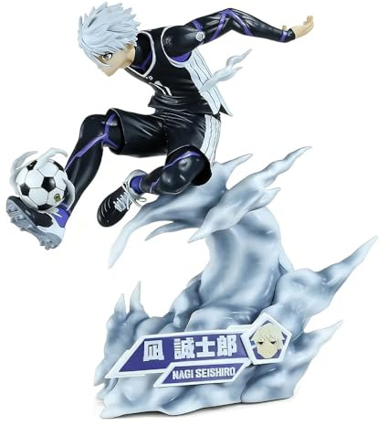 Blue Lock Figure Seishiro Nagi Action Figure Statua Giocando Versione Calcio Anime Modello 21CM PVC Scultura Collezionismo Ornamenti