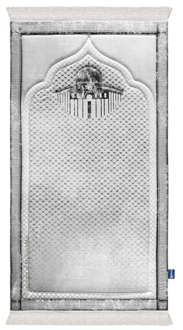 My Salah Mat Muslim Prayer Rug - Thick Large Adult Padded Sajadah for Men Women by Urban Rugs UK - Soft Islamic Mat Great for Knees Forehead Eid RamadanTravel (Palestinian Kufiya)