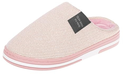 Generisch Zapatillas de casa de invierno para mujer, pantuflas para mujer, pantuflas de felpa de invierno, pantuflas mullidas de piel de cordero, Rosa., 41 EU