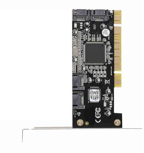 MechKit Carte contrôleur Raid SATA PCI SIL3114 Haute Performance, 4 Ports, taux de Transfert de 1.5 GB/s pour Les systèmes 98SE ME NT4.0 2000 XP