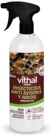 Insecticida Spray Anti Avispas y Avisperos 500 ml | Difusor Especial Hasta 5 Metros | MUY EFICAZ contra Avispas, Avispones y Avispa Asiática | Efecto de Choque y Persistente | Nexum Market