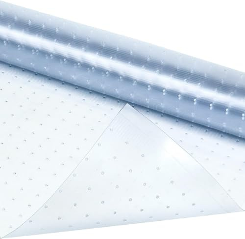 Carpet Protector Heavy Duty Clear Plastic Floor Mat Guard Protector Sheet Home Office Hallway Kitchen Runner Clear Vinyl (15FT Long X 27 Width)