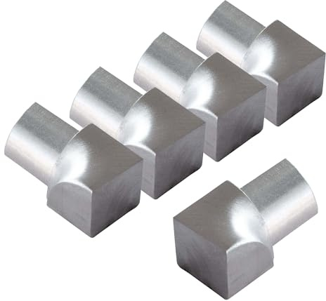 Dalsys 5x Coin Intérieur Profilé Quart de Rond 8mm Inox Brossé, Accessoire Carrelage