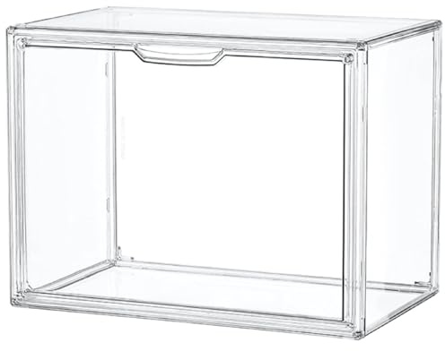Vitrinas para Colecciones,Caja de Exhibición de Transparente, Vitrinas para Colecciones Vitrina Cristal Expositora Metacrilato, Vitrina de Muñecas con Puerta,Figuras de AccióN, Juguetes (36x27x27cm)