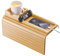 Sofa Arm Tray, Foldable Anti-Slip Wooden Couch Armrest Tray with Side Storage Pocket and Phone Holder, Square Sofa Armrest Table for Drinks, Snack, Magazine, and Remote