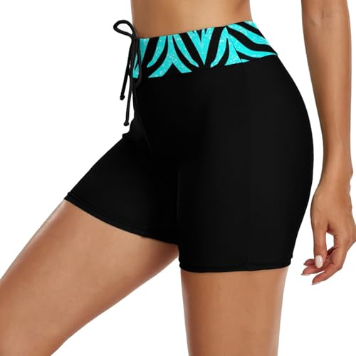 Short Maillot De Bain Femme Shorts Long Shorty Blanc Bas Taille e Grande Fille Sport Surf Regle Noir Tankini