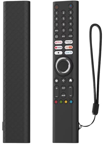 FTRONGRT Funda Compatible con Xiaomi XMRM-P3, Ultrafino y Ligero, Anti-Caída, Anti Choques, Funda Protectora de Silicona Suave para Mando a Distancia.Negro