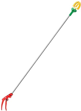 Kustimantu Recogedor de frutas | Recogedor telescópico con tridente - Recogedor manual Altura ajustable para peras aguacates cerezas