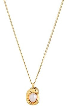 Collar de perlas de guisantes irregulares, cadena de clavícula francesa de cobre, joyas de desplazamiento suaves, mujeres maduras ligeras, desplazamientos diarios, citas y estilo cálido y suave