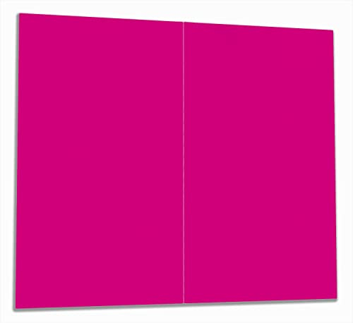 Wallario Herdabdeckplatte/Spritzschutz aus Glas, 2-teilig, 60x52cm, für Ceran- und Induktionsherde, Pink