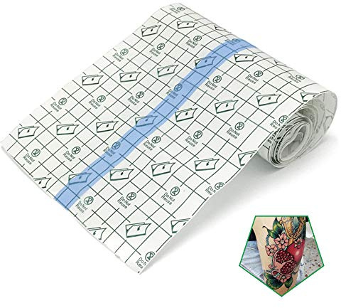 Flatoedu Tattoo Aftercare Bandage Roll 6 x 2 Yard - Waterproof Transparent Film for Tattoo Initial Healing and Skin Repair Adhesive Tattoo Supply Wrap
