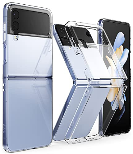 Ringke Slim Compatibile con Cover Samsung Galaxy Z Flip 4 5G (2022), Custodia Trasparente Anti-Ingiallimento, Poco Ingombrante Ottima Grip Cover Rigida Calza Perfetta - Clear