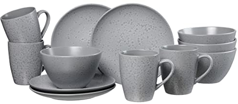 Kitwe - Servicio de desayuno (12 piezas), color gris