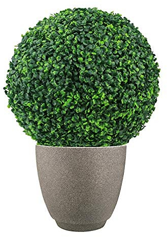 Namzi 2 palline artificiali da 40 cm, in finto bosso decorativo, per cortile, balcone, giardino, decorazione per matrimoni