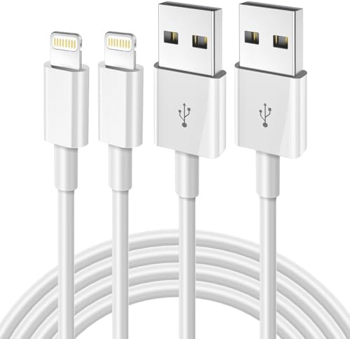 2Pack iPhone Charger Cable 1M, [Apple MFi Certified] Lightning Cable Fast Charging iPhone Cable Lead Lightning to USB Cable for iPhone 14 13 12 11 Pro Max XS XR X 8 7 6 Plus 5s iPad