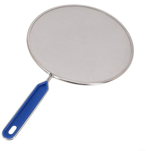 Padella da Cucina Paraspruzzi per Cottura e Friggitura, Schermo anti Olio, Rete in Acciaio Inox (33 cm)