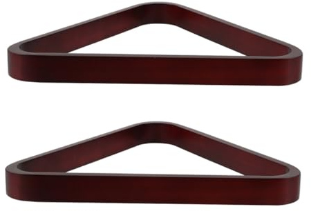 BUGUUYO Triangolo da Biliardo in Legno Massello 572 MM per 9 Palle Set 2 Pezzi Bordi Lisci Rastrelliera Triangolare per Accessori Tavoli da Biliardo Posizionamento Palline per