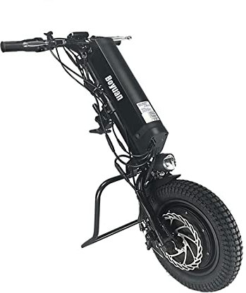 GMtes 500W Electric Handcycle Wheelchair Attachment, Wheelchair Pull Device, Rehabilitation Therapy Electric Wheelchair Conversion Kit with Front Light and Shock Absorber System,11.6Ah Battery