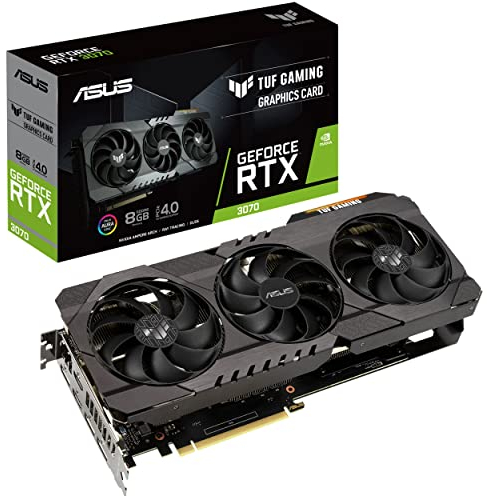 ASUS TUF GeForce RTX 3070 TI V2 8 GB Gaming scheda grafica (Nvidia Ampere, PCIe 4.0, DLSS, Raytracing, memoria GDDR6, 2 HDMI 2.1, 3 DisplayPort 1.4a, TUF-RTX3070TI-8G-V2-GAMING)