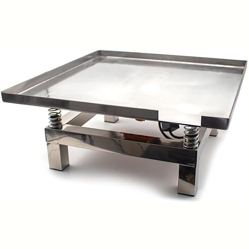 Mini Table Vibrante En Béton Banc D'essai De Vibration Bloc D'essai Plate-Forme De Vibration Table Vibrante électrique En Acier Inoxydable Vibrateur à Plaque Plate 3000 Tr/Min,35*35*22cm-110V
