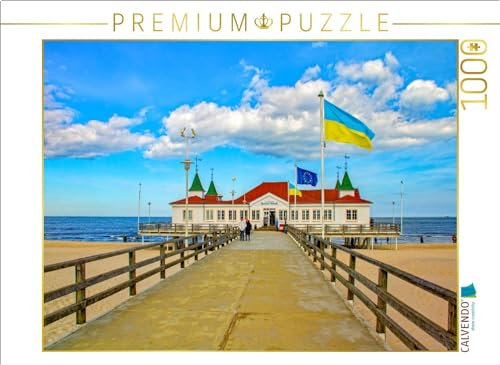 CALVENDO Puzzle Seebrücke Ahlbeck | 1000 Teile Lege-Größe 64 x 48 cm Foto-Puzzle für glückliche Stunden