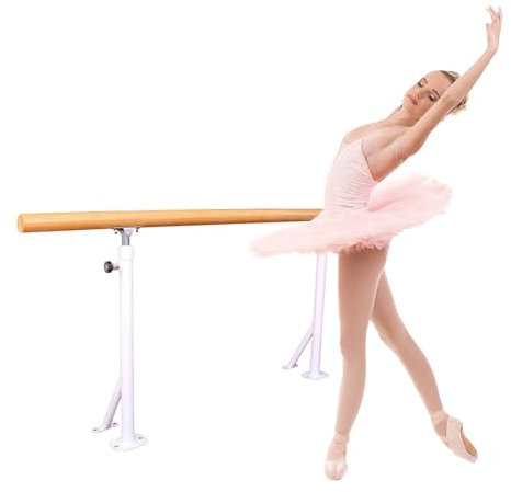 KPHYMOD Ballettstange Tragbare Ballettstange Mit Höhenverstellbaren Metallhalterungen Für Tanztraining, Heimtraining, Dehnübungen, Yoga Und Aufwärmübungen(3.28 ft)