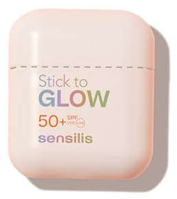 Sensilis Glow Stick SPF50, Sonnenschutzstick, schützt die Haut vor UVA- und UVB-Strahlen, verhindert Hyperpigmentierung, Glow-Effekt, präzise Anwendung, alle Hauttypen – Stick 10 g