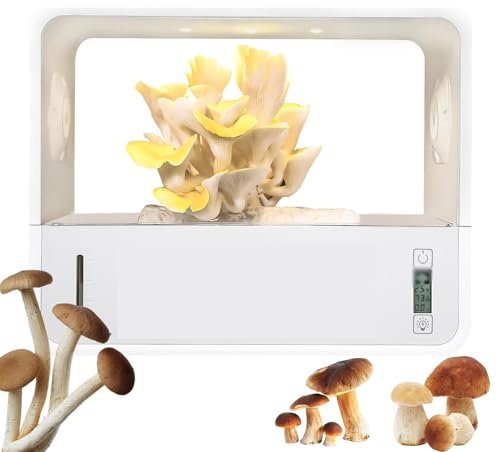 Tente de culture de champignons, boîte de culture de bureau d'intérieur, réglage de la température et de l'humidité, 3 couleurs de lumière, kit de culture de champignons intelligent, petite boîte de