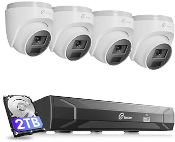 Loocam Kit de Videovigilancia PoE 4K 8MP - Grabador NVR 8CH 2TB Disco Duro