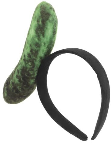 DECOMELODY Kreativt Fruktformad Grönsaksdiadem i Plysch Gurk-hårband för Halloween och Lätt och Bekväm Partyaccessoar för Cosplay och Fotorekvisita