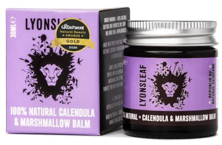 Lyonsleaf Calendula & Marshmallow Balm 30ml, 100% Natural Skin Balm | Calendula Balm Made With Calendula And Marshmallow Root for Eczema, Psoriasis, Dry, Cracked, Rough, Hard or Irritated Skin
