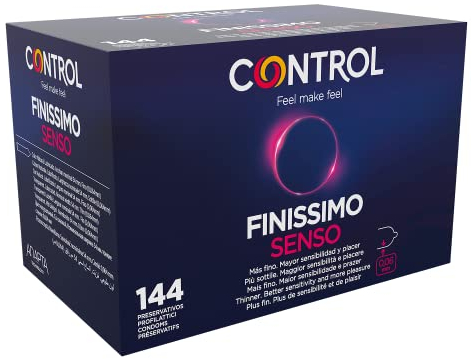 CONTROLO FINISSIMO SENSO Naturlatex-Kondome Dünn (0,06 mm) - 144 Stück