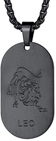 FaithHeart Löwe Kette herren Sternzeichen Anhänger Edelstahl Horoskop Kette mit Geschenkebox für damen und herren
