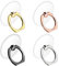 COMNICO Lot de 4 anneaux de support transparents pour téléphone portable - Rotation à 360 degrés - Compatible avec divers téléphones portables, tablettes, lecteurs