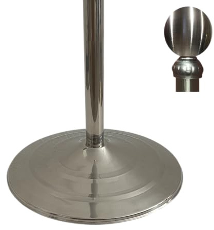 FLAGLAND Base e Asta Inox Argento, Base e Asta per Bandiera | CN1