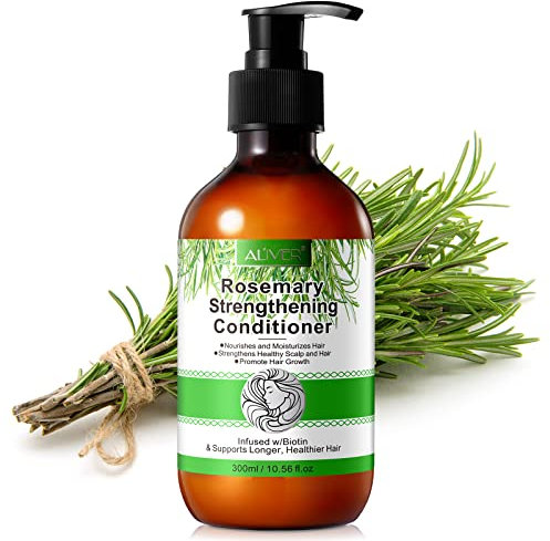 Balsamo al rosmarino rosemary conditioner, condizionatore per capelli con olio di rosmarino per capelli danneggiati a secco, Idrata il cuoio capelluto, Balsamo di capelli bio per uomini donne, 300ml