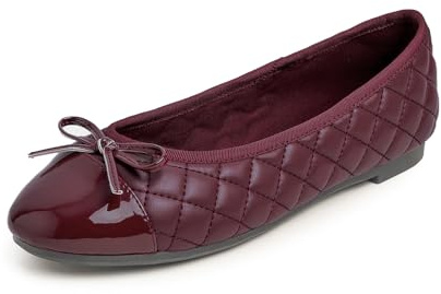 Feversole dam fluga mode klänning slip-on skor rund tå balett platt, 9