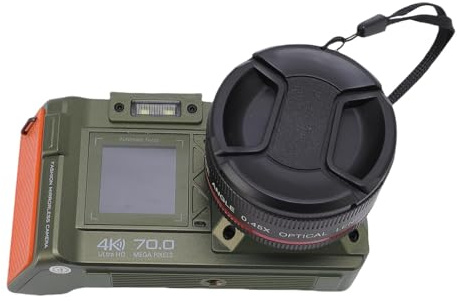 Yunseity Digitalkamera 4K 70MP 50x Zoom Auto Focus Weitwinkel F1.8 mit WLAN für Sofortige Teilen, Timereinstellungen, Ideal für -Fotografen (Green)