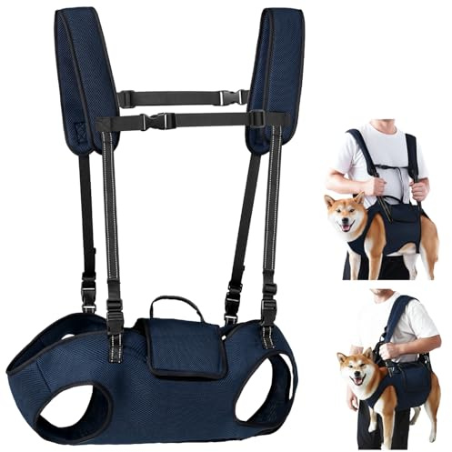 Eyein Dog Carrier Backpack for Large Dog - Full Body Dog Lifting Harness with Adjustable Straps & Control Handle, Breathable Support Backpack for Elderly Injured Arthritic Disabled Medium Large Dogs