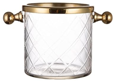DANNMPX Secchiello Ghiaccio Secchiello per Il Ghiaccio in Vetro in Ottone con Dispositivo di Raffreddamento A Clip per per per Lattine Champagne Raffreddatore