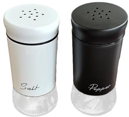 Set saliera e pepe | 2 pezzi spargispezie | Spargispezie da picnic | Per casa appartamento campeggio ufficio picnic ristorante