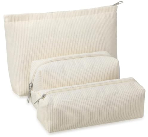 JSTHHTT Lot de 3 Trousse de Toilette Voyage, Trousse Maquillage Femme, Grande Capacité, Cosmétiques à Glissière Portable, Sac de Organiseur Cosmétique Femme, pour Filles Voyage,pour Cosmétiques