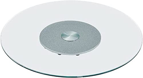 Vassoio girevole in vetro temperato, organizer trasparente Lazy Susan, piatto girevole Lazy Susan, piatto girevole da esposizione, supporto girevole/rotante per piatti da tavolo, silenzioso/lisc
