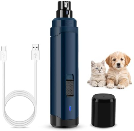 Puppiclaw 2.0 Molinillo para Uñas De Mascotas, Lijador Silencioso para Perros, Cortadora De Garras con Doble Velocidad para Perros Pequeños, Medianos, Grandes Y Gatos Sin Dolor Al Peluquear (blue1)