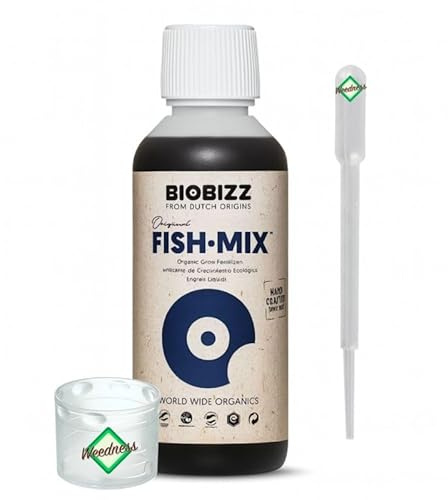 Weedness BioBizz Mélange de Poissons 1 litres - Engrais Naturel Cultures de tomates en intérieur Orchidées liquides Bonsaïs biologiques NPK