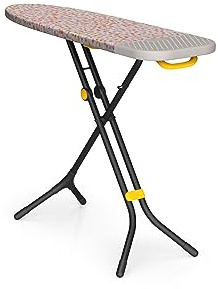 Joseph Joseph Glide Table à Repasser 130 x 38 cm avec Pieds Compacts Réglables et Repose-Fer à Vapeur Intégré Résistant à la Chaleur, Housse en Coton Imprimé, Fleur de Pêcher