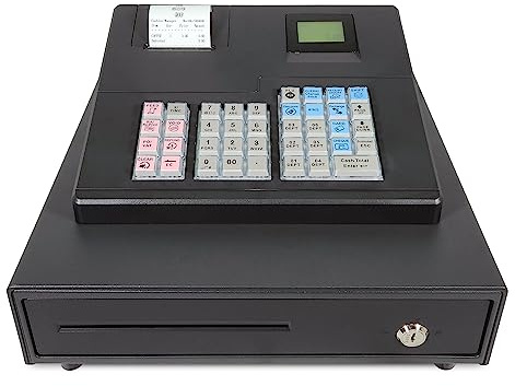 CRG XA137 Basic Cash Register Till Black. Ideal for Retail. Simple to Setup and Operate.