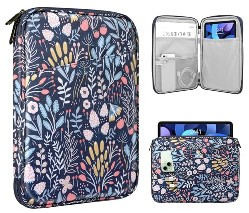 TiMOVO 9-11 Tablet Tasche Hülle für iPad Air 11 2024/iPad Pro 11 2024/iPad 10 10.9 2022, iPad Pro 11 2022-2018, iPad 10.2, iPad Air 5/4 10.9, Tab S9 2023/A8 10.5, Bunte Blume