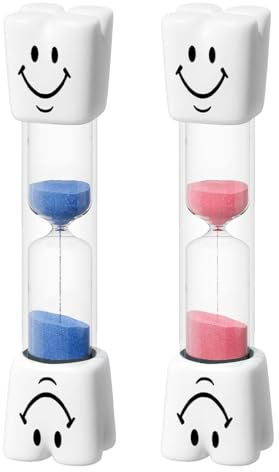 2 Stück Sanduhr Timer Smiley Zähneputzen Zeitmesser Sanduhren 3 Minuten Sanduhren Für Kinder Countdown Berechnung für Kinder zähneputzen,Spiele,Kochen,Büro Sanduhr Timer