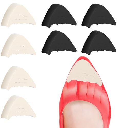 4 Paar Einlegesohlen für Zu Große Schuhe,Schuhfüller-Einlegesohlen,Zehenfüller Einsätze,Schuhfüller-Einsätze für Lose Schuhe,Zehen Einlagen,Schuhgrößenreduzierer für Dame Herre Linderung Fußschmerzen